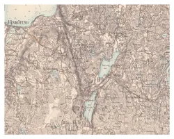 Historisk karta över Tenhult och Rogberga, år 1887