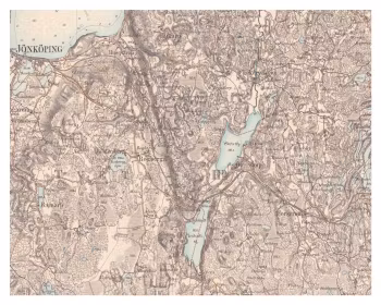 Historisk karta över Tenhult och Rogberga, år 1887