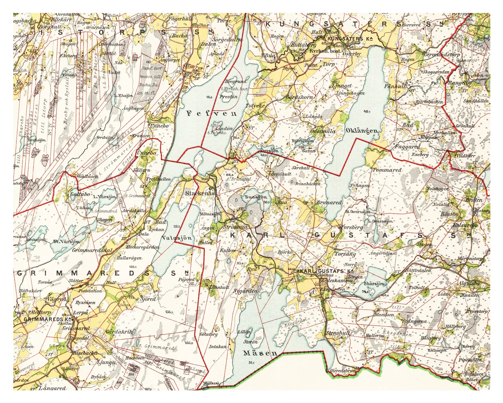 Historisk karta över Karl Gustav, år 1900