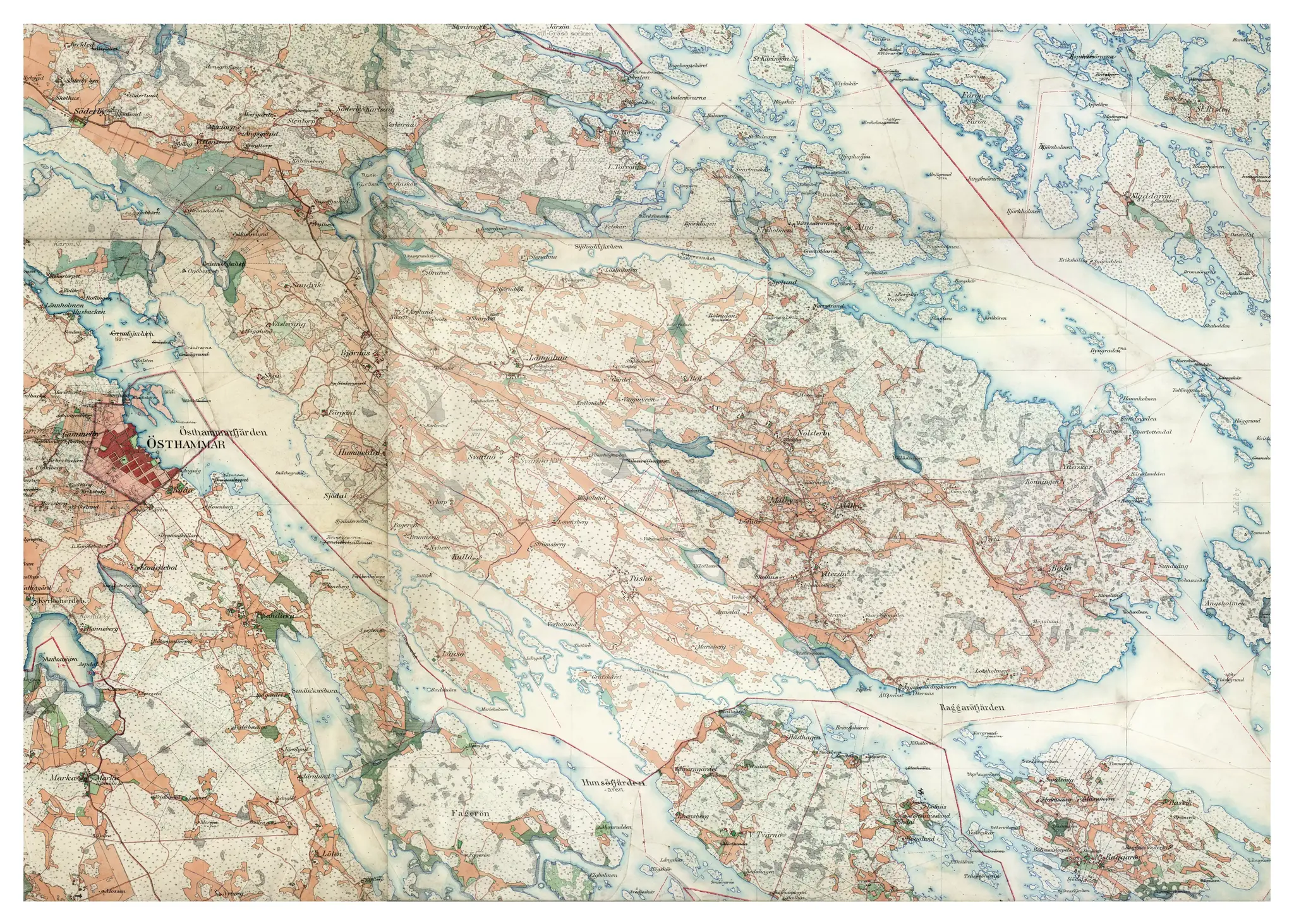 Historisk karta över Söderön, år 1901-1906