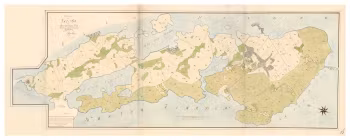 Historisk karta över Fälön, år 1798