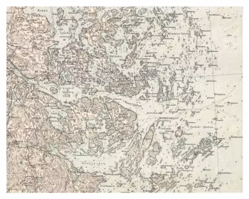 Historisk karta över Sankt Anna, år 1881