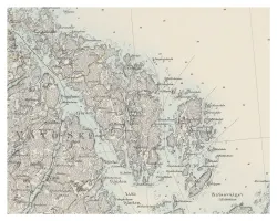 Historisk karta över Björkö och Arholma, år 1875