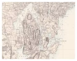 Historisk karta över Karlsborg, år 1860