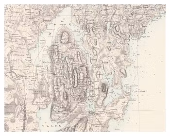 Historisk karta över Karlsborg, år 1860
