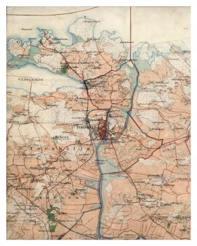 Historisk karta över Torshälla, år 1897-1901