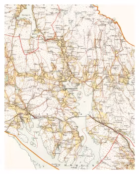 Historisk karta över Brunskog, år 1890
