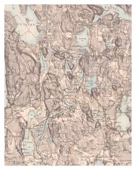 Historisk karta över Forshaga och Deje, år 1888