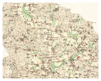 Historisk karta över Hagby (Uppland), år 1860