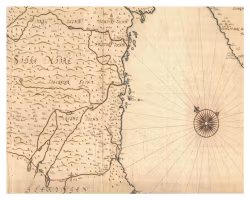 Historisk karta över Torsås och Bergkvara, år 1654
