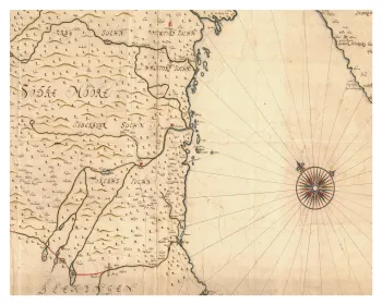 Historisk karta över Torsås och Bergkvara, år 1654
