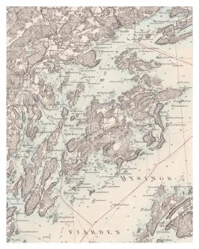 Historisk karta över Muskö, år 1873