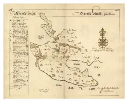 Historisk karta över Gällnö, år 1640