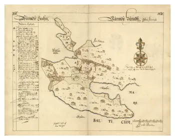 Historisk karta över Gällnö, år 1640