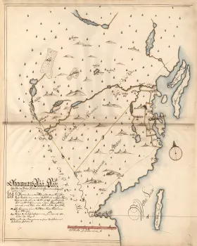 Historisk karta över Olshammar, år 1684