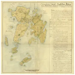 Historisk karta över Tjockö, år 1737