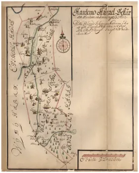 Historisk karta över Hardemo härad, år 1688