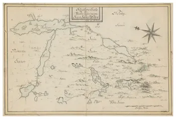Historisk karta över Sala, år 1775