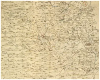 Historisk karta över sjön Väsman, år 1681