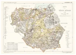 Historisk karta över Väne härad, år 1892
