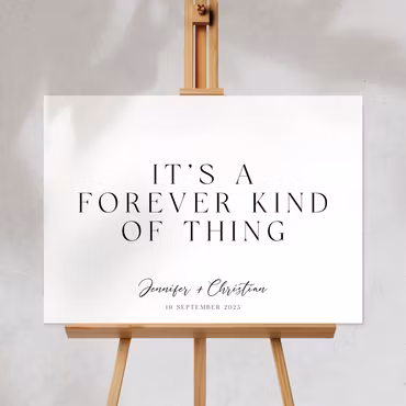 Välkomstskylt - It's a Forever kind of thing