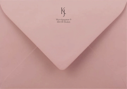 Kuvert Lightblush med Adresstryck - Rebecca
