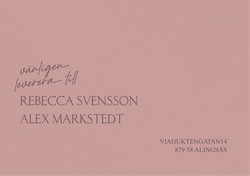 Kuvert Lightblush med Adresstryck - Rebecca