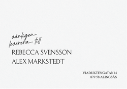 Kuvert Vit med Adresstryck - Rebecca