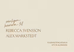 Kuvert Ivory med Adresstryck - Rebecca
