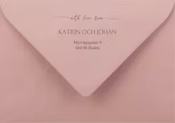 Kuvert Lightblush med Adresstryck - Katrin