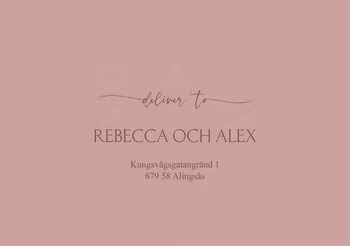 Kuvert Lightblush med Adresstryck - Katrin