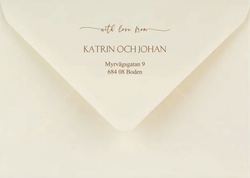 Kuvert Ivory med Adresstryck - Katrin