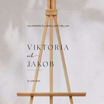 Välkomstskylt - Viktoria - Akryl