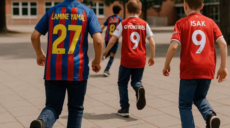 De mest populära fotbollströjorna för barn säsongen 25/26