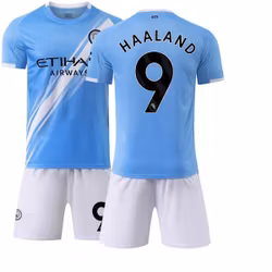 Fotbollströjor för Barn - Man City Haaland - Tröja och Shorts Set 25/26