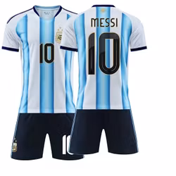 Fotbollströjor Barn - Argentina Messi – Tröja och Shorts Set VM 2026