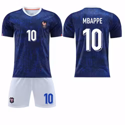 Fotbollströjor Barn - Frankrike Mbappé – Tröja och Shorts Set VM 2026