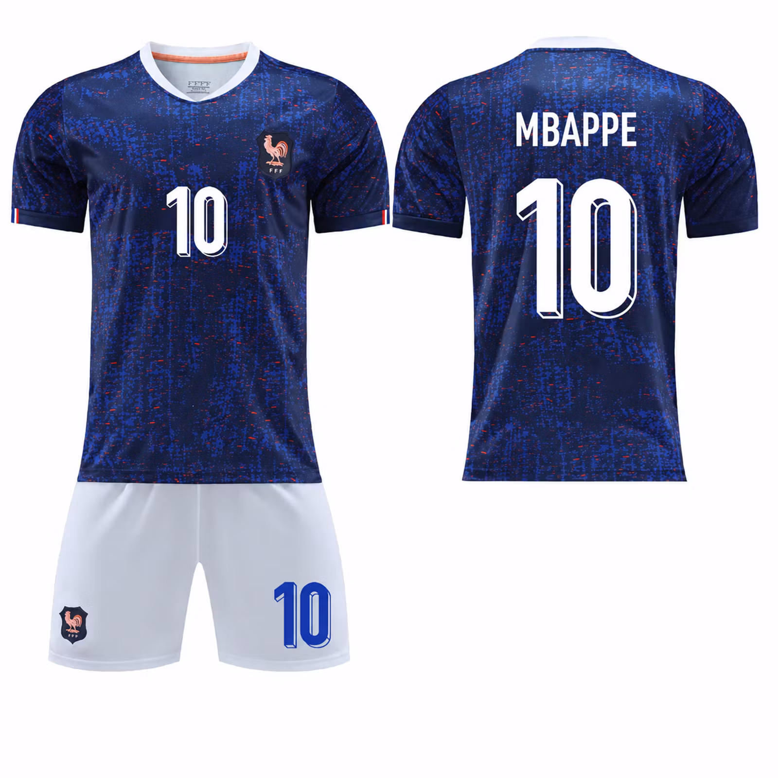 Fotbollströjor Barn - Frankrike Mbappé – Tröja och Shorts Set VM 2026