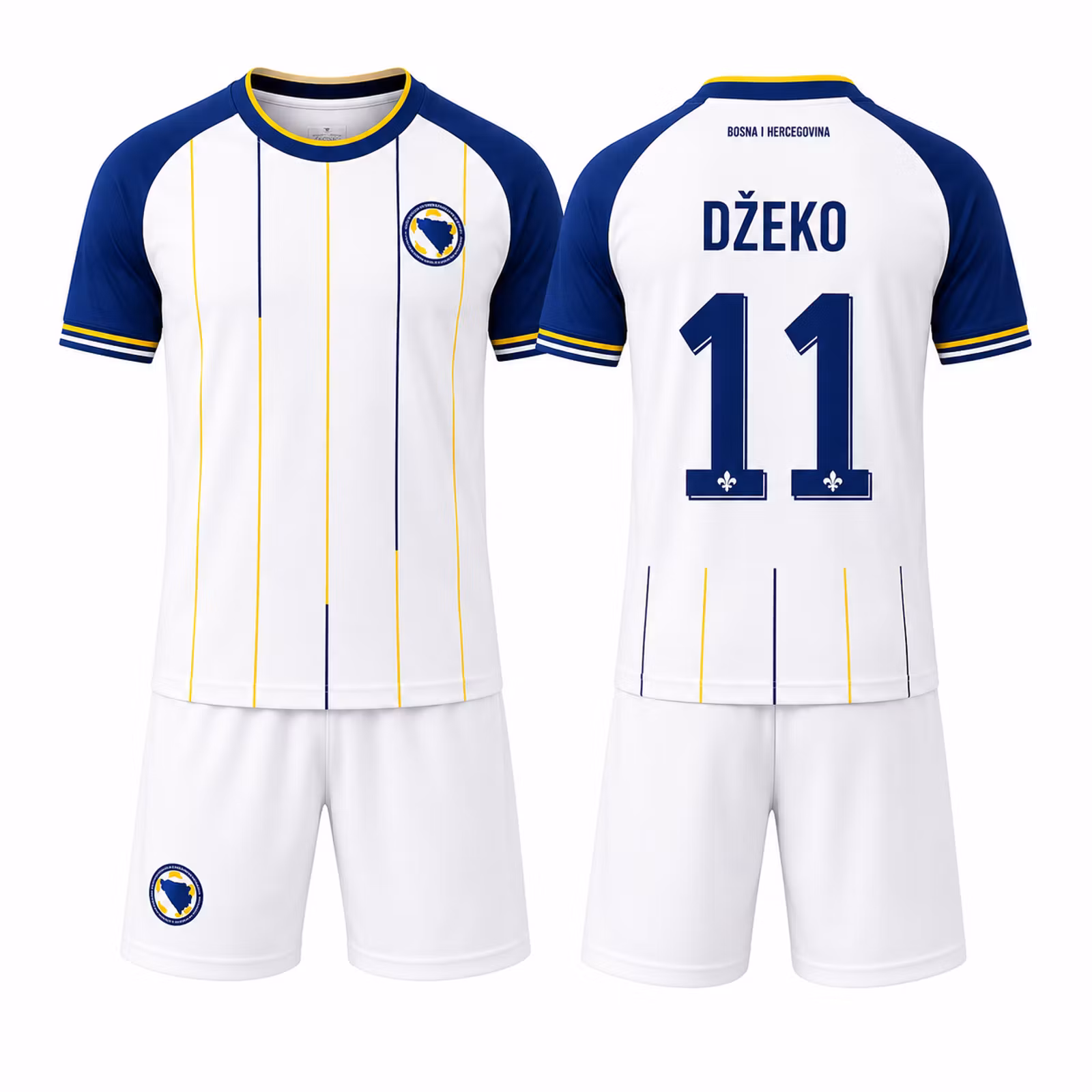 Fotbollströjor Barn - Bosnien Džeko Borta – Tröja och Shorts Set 2026 (Förbeställning)