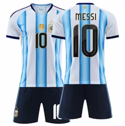 Fotbollströjor Barn - Argentina Messi Hemma – Tröja och Shorts Set VM 2026