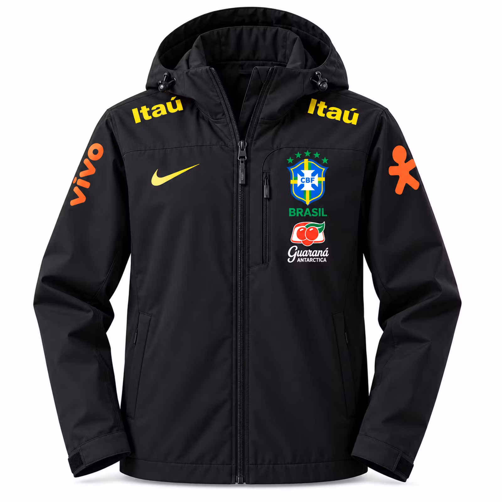 Brasilien Vindjacka Svart