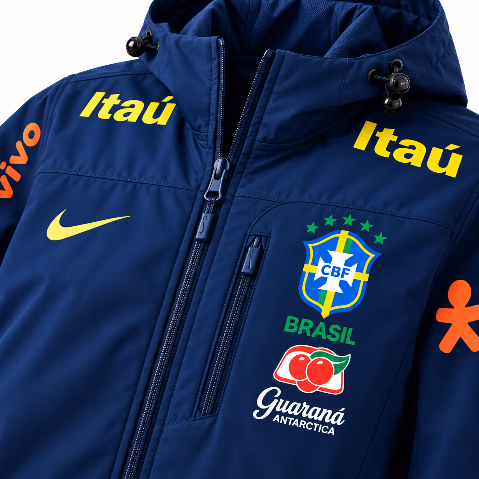 Brasilien Vindjacka Blå