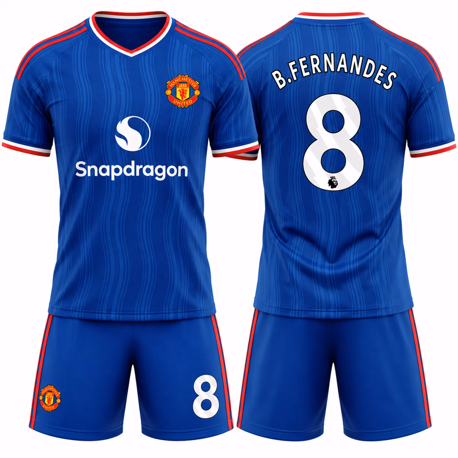 Manchester United Bruno Fernandes Barntröja Borta 2026/27 – Fotbollströja med shorts för barn