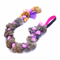 Fleeceleksak 75cm med kaninskinn