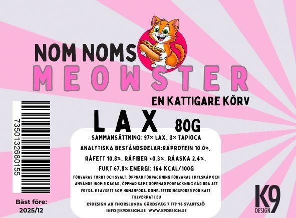 Nom Noms KÖRV MEOWSTER 80g, 10-p