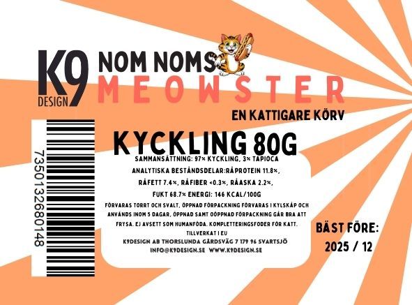 Nom Noms KÖRV MEOWSTER 80g, 10-p
