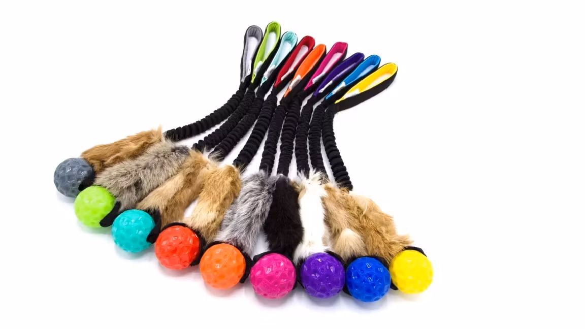 NYHET! Geoboll med kaninpäls och flexhandtag
