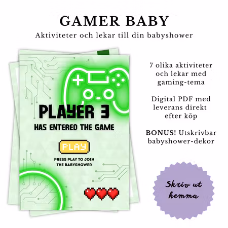 Babyshowerlekar - Gamer baby