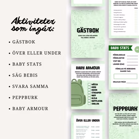 Babyshowerlekar - Gamer baby