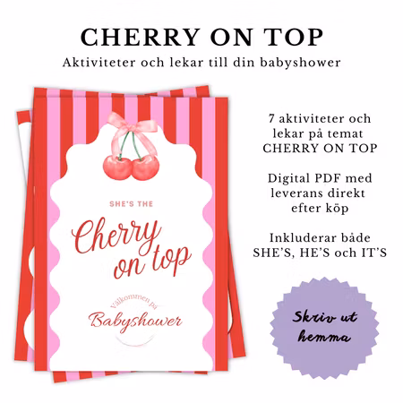 Babyshowerlekar - Cherry on top